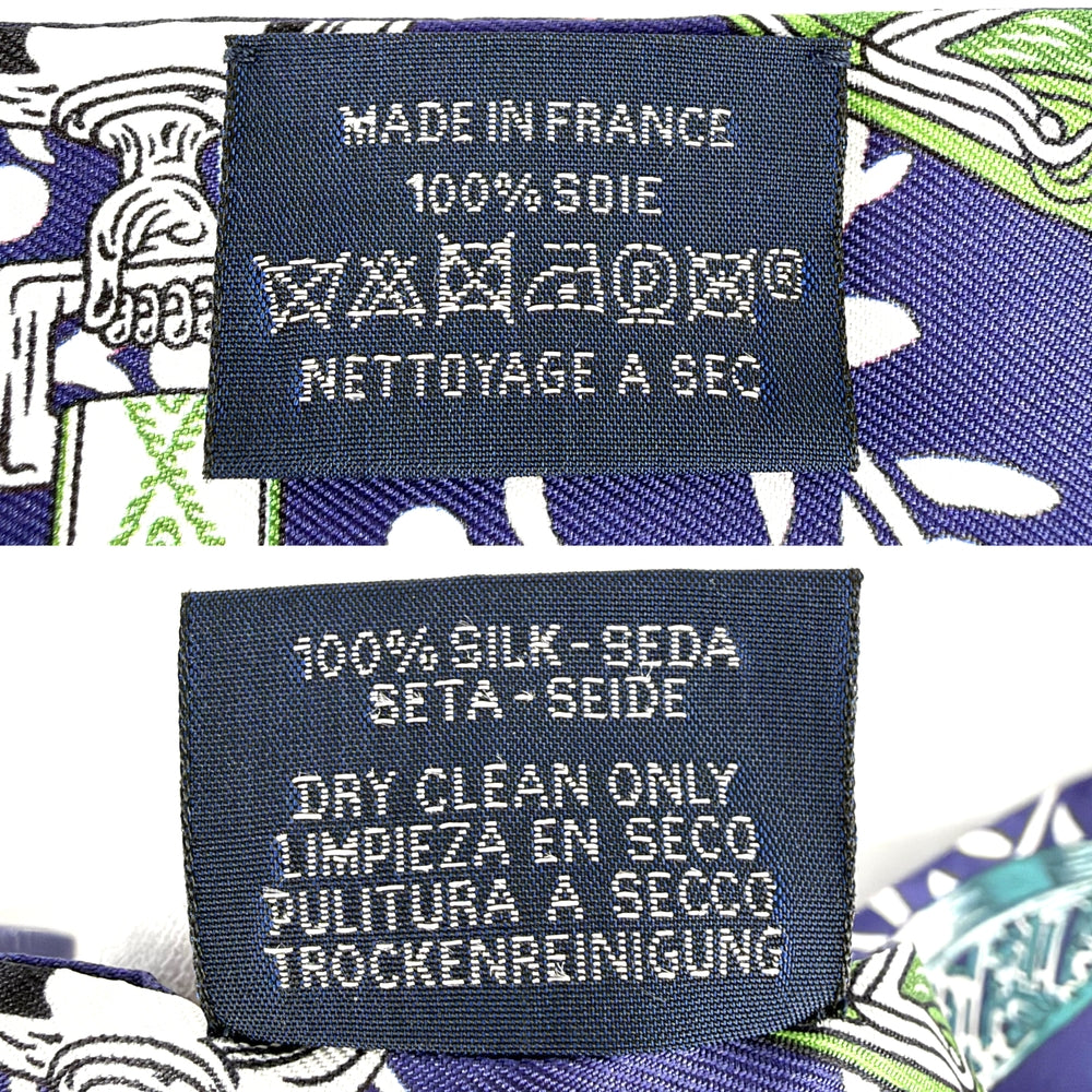 HERMES エルメス スカーフ ETRIERS REMIX 鎧リミックス シルクツイル ファッションアイテム シルク ネイビー 紺 マルチカラー レディース【中古品】