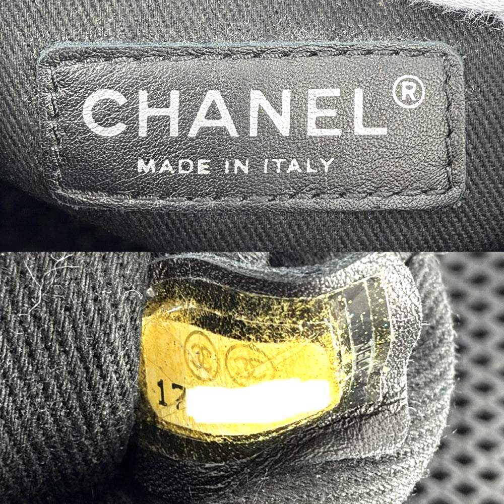 CHANEL シャネル ショルダーバッグ フレンチリビエラ パンチング ココマーク ダブルチェーン A67652 レザー ブラック 黒 シルバー金具 レディース【中古品】