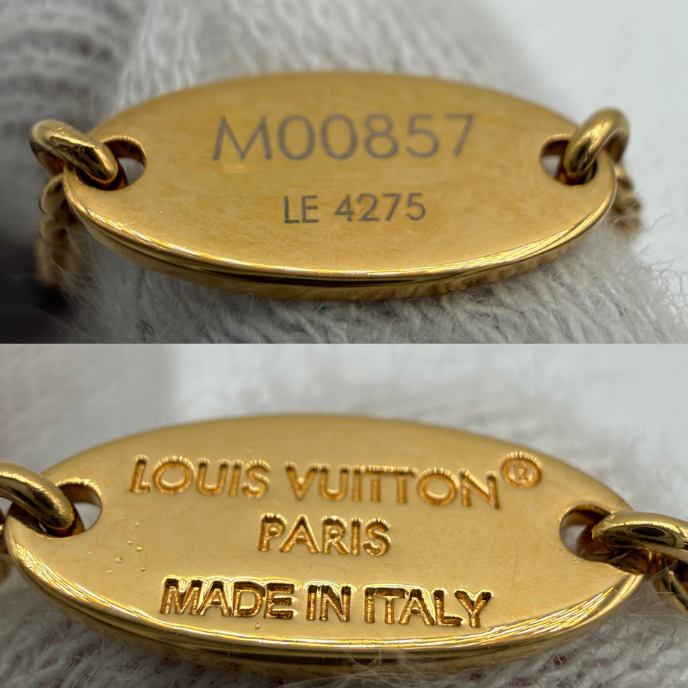 LOUIS VUITTON ルイヴィトン ネックレス エセンシャル V ペンダント アクセサリー 真鍮 M00857 ゴールド ユニセックス 約9.3g【中古品】