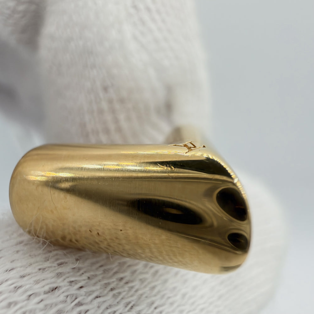 LOUIS VUITTON ルイヴィトン ネックレス エセンシャル V ペンダント アクセサリー 真鍮 M00857 ゴールド ユニセックス 約9.3g【中古品】