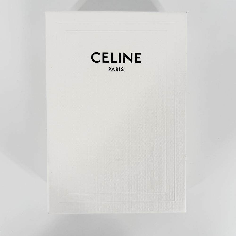 CELINE セリーヌ ファッション雑貨 ソックス ジャカード ストライプ コットン ナイロン ポリウレタン ブラック 黒 イエロー ユニセックス【中古品】