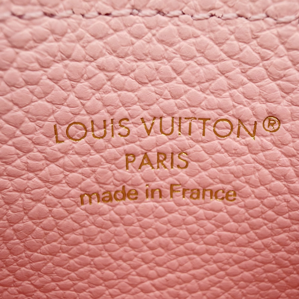 LOUIS VUITTON ルイヴィトン カードケース モノグラムアンプラント ポルトカルトLVチャーム パスケース M27888 モノグラムアンプラント ピンク ゴールド金具 レディース【中古品】