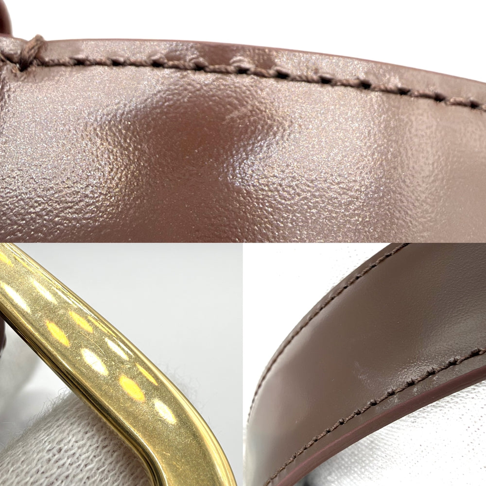 CELINE セリーヌ ベルト スモール トリオンフ ファッションアイテム レザー ブラウン 茶 ゴールド金具 レディース【中古品】