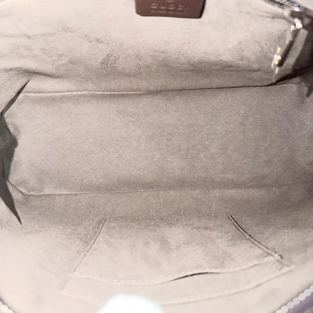 GUCCI グッチ 2WAY ハンドバッグ ショルダーバッグ 429019 GGスプリームキャンバス レザー ベージュ ブラウン 茶 シルバー金具 レディース【中古品】