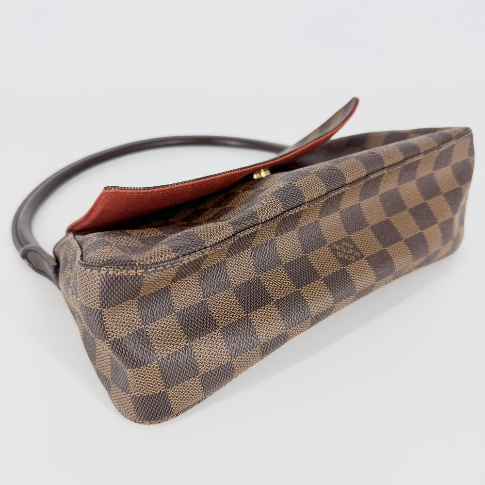 LOUIS VUITTON ルイヴィトン ハンドバッグ ミニ・ルーピング スペシャルオーダー M51148 ダミエキャンバス ブラウン 茶 レディース【中古品】