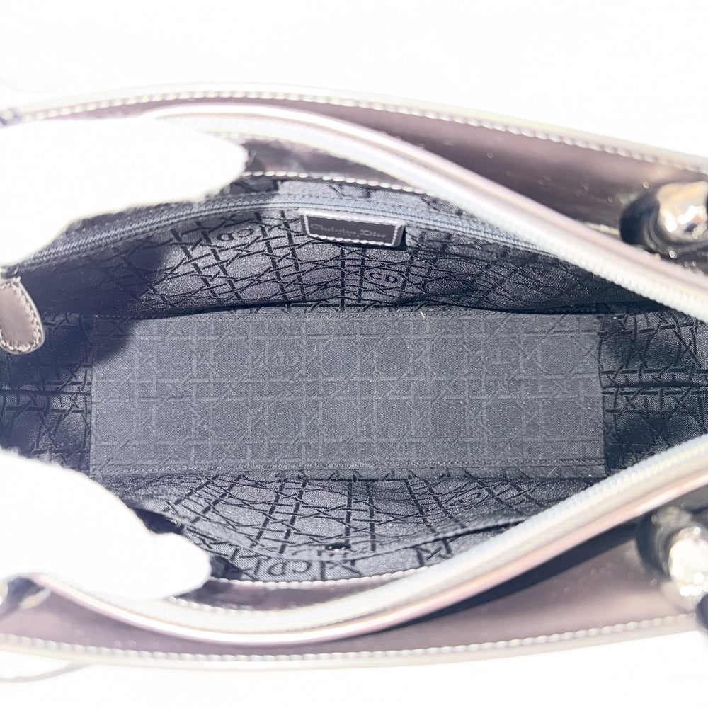Christian Dior クリスチャンディオール ハンドバッグ マリスパール レザー ブラウン系 ガンメタル金具 レディース【中古品】