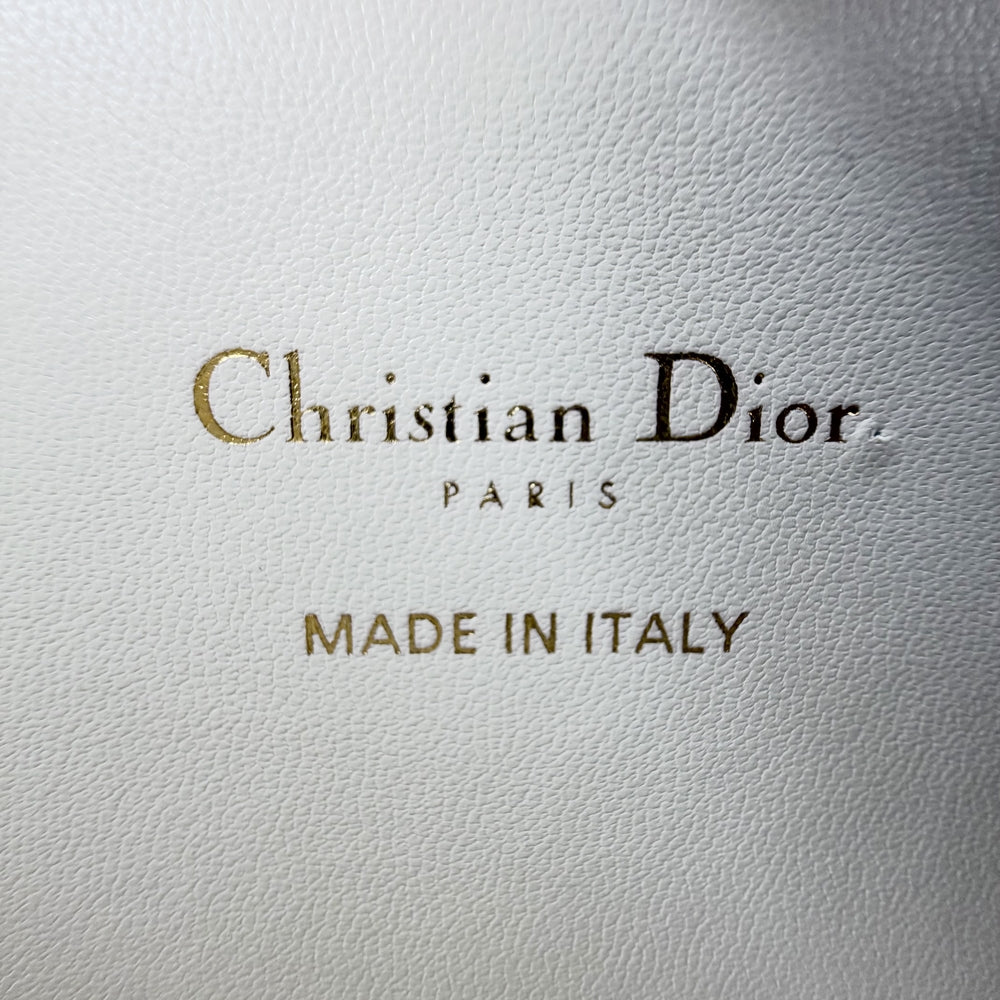 Christian Dior クリスチャンディオール ハンドバッグ ミスディオール フラップ キルティング レザー ホワイト 白 ゴールド金具 レディース【中古品】
