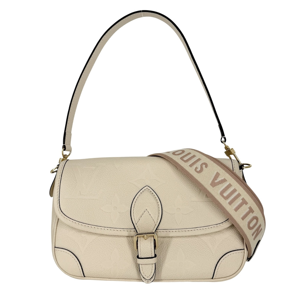 LOUIS VUITTON ルイヴィトン 2WAY ディアヌ ハンドバッグ ショルダーバッグ モノグラムアンプラント M46388 レザー アイボリー ゴールド金具 レディース【中古品】
