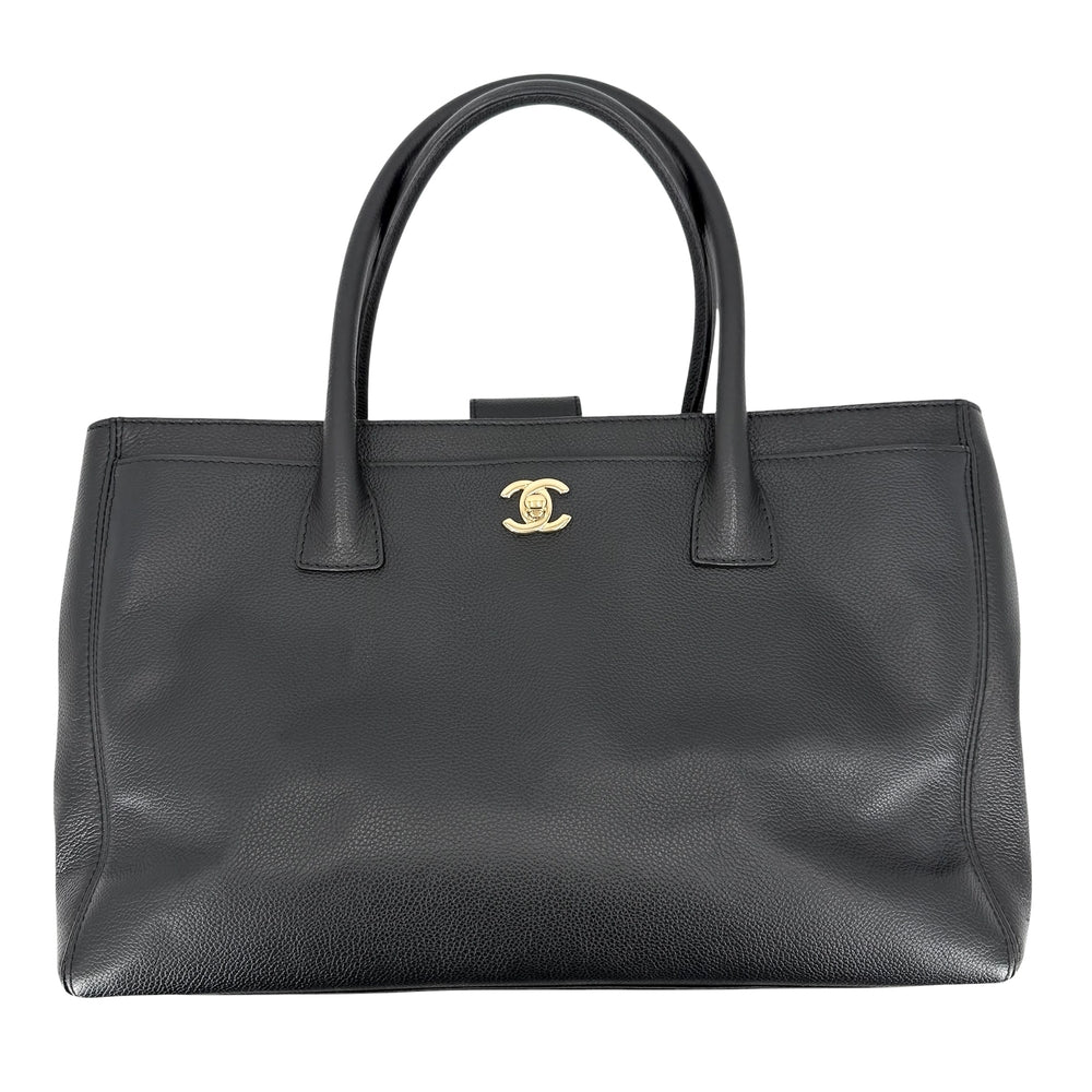 CHANEL シャネル トートバッグ ココマーク エグゼクティブトート ハンドバッグ レザー ブラック 黒 ゴールド金具 レディース【中古品】