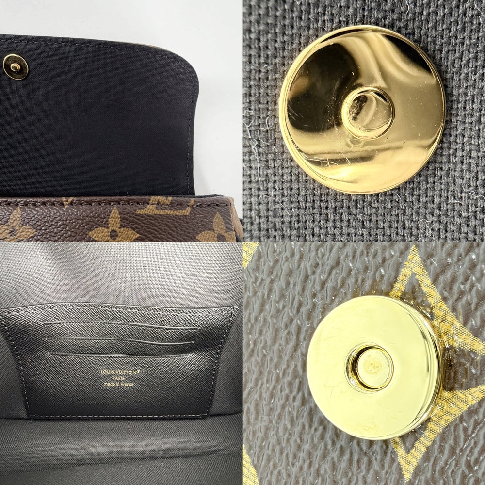 LOUIS VUITTON ルイヴィトン 2WAY モノグラム ウォレットオンチェーンアイビー ハンドバッグ ショルダーバッグ モノグラム・リバース M26587 モノグラムキャンバス ブラウン 茶 ゴールド金具 レディース【中古品】