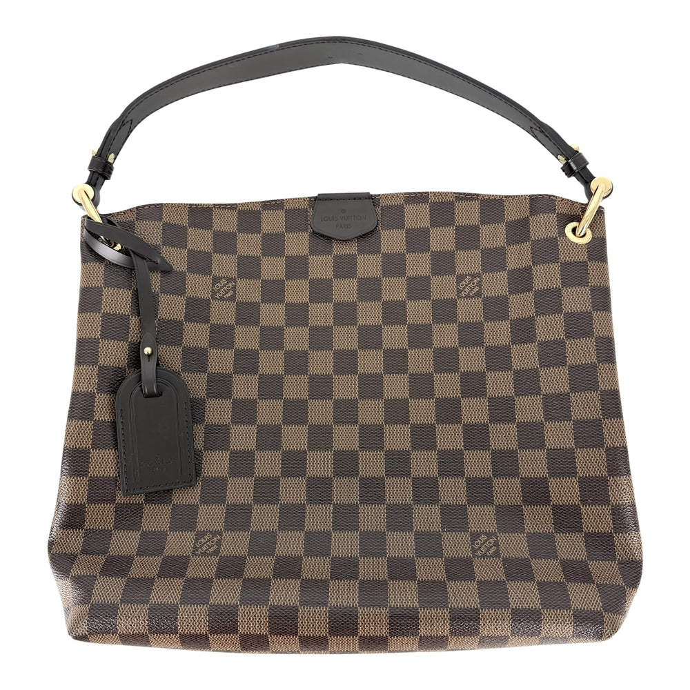 LOUIS VUITTON ルイヴィトン ハンドバッグ ダミエ・エベヌ グレースフル PM ワンショルダー N44044 ダミエキャンバス ブラウン 茶 ゴールド金具 レディース【中古品】