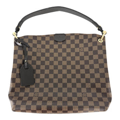 LOUIS VUITTON ルイヴィトン ハンドバッグ ダミエ・エベヌ グレースフル PM ワンショルダー N44044 ダミエキャンバス ブラウン 茶 ゴールド金具 レディース【中古品】