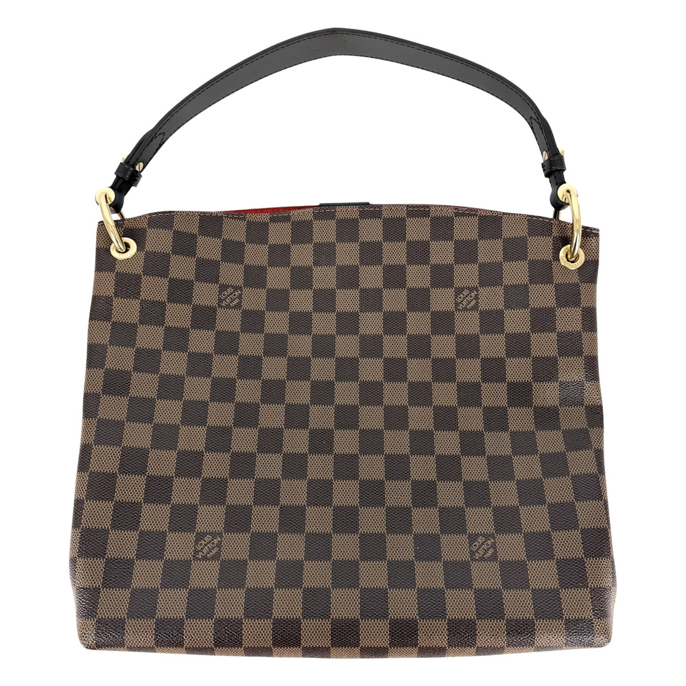 LOUIS VUITTON ルイヴィトン ハンドバッグ ダミエ・エベヌ グレースフル PM ワンショルダー N44044 ダミエキャンバス ブラウン 茶 ゴールド金具 レディース【中古品】