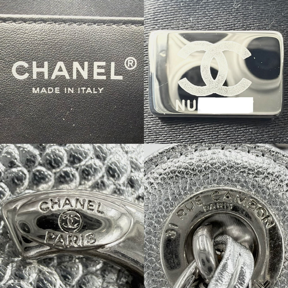 CHANEL シャネル ハンドバッグ チェーンショルダーバッグ ココマーク 鞄 かばん キャビアスキン シルバー シルバー金具 レディース【中古品】