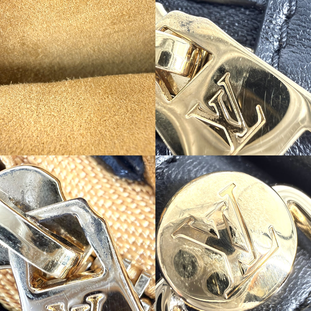 LOUIS VUITTON ルイヴィトン 2WAY クッサンMM モノグラム エンボス ショルダーバッグ クラッチバッグ M21264 レザー ブラック 黒 ゴールド金具 レディース【中古品】