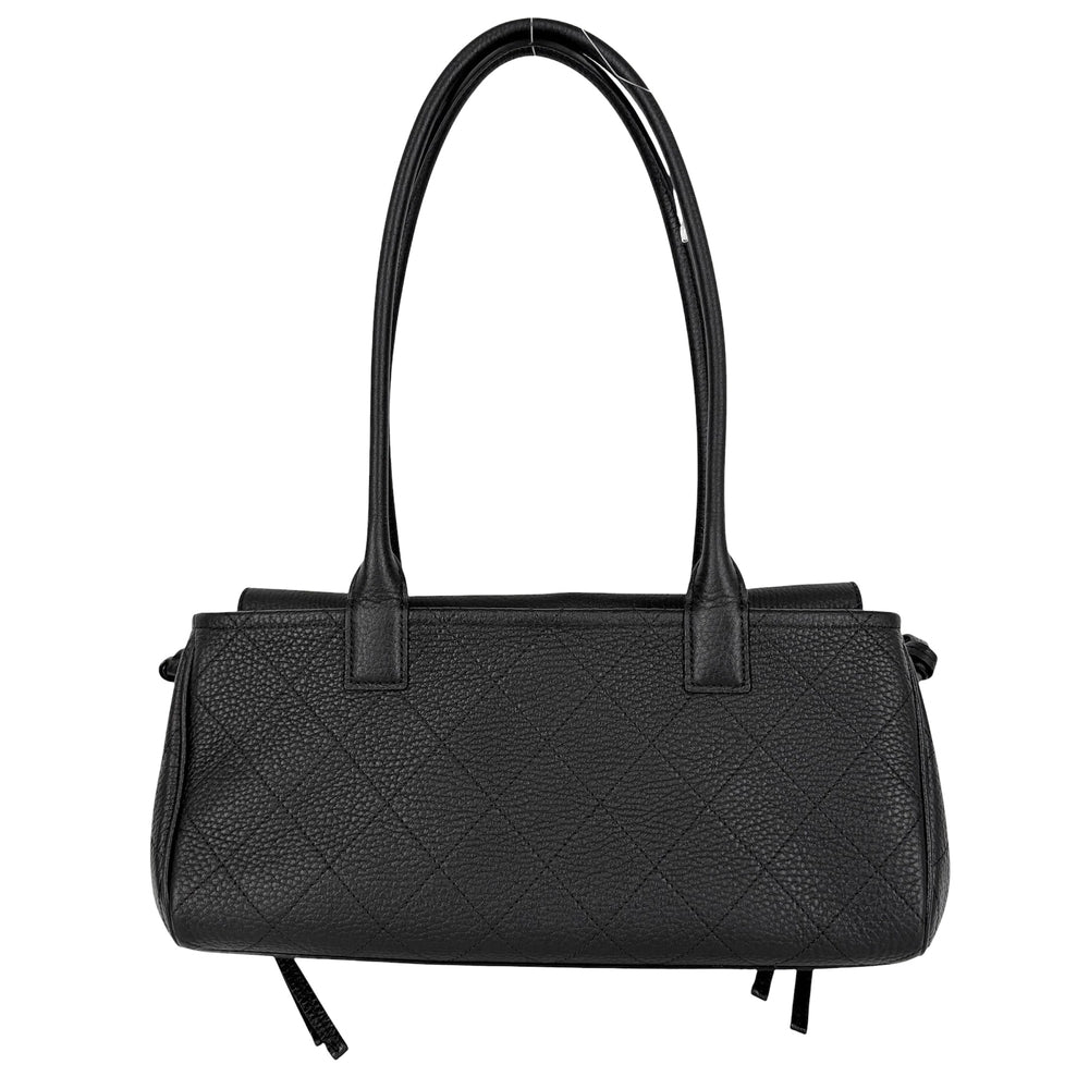 CHANEL シャネル トートバッグ スモール ショッピングバッグ ココマーク レザー ブラック 黒 ゴールド金具 レディース【中古品】