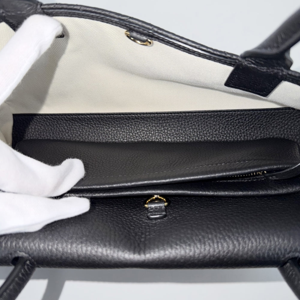 CHANEL シャネル トートバッグ スモール ショッピングバッグ ココマーク レザー ブラック 黒 ゴールド金具 レディース【中古品】