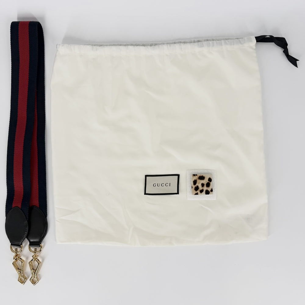 GUCCI グッチ 2WAY ニムフェア レオパード バンブー ハンドバッグ ショルダーバッグ 459076 ハラコ ブラウン 茶 ゴールド金具 レディース【中古品】