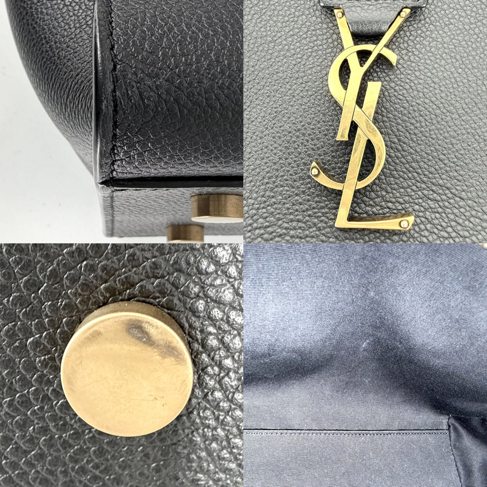 SAINT LAURENT PARIS サンローランパリ 2WAY ダウンタウン ハンドバッグ ショルダーバッグ 635346 レザー ブラック 黒 ブラック金具 レディース【中古品】