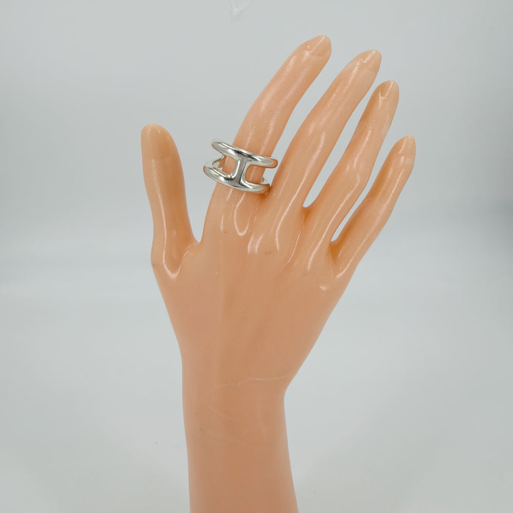 HERMES エルメス 指輪 オスモズGM リング アクセサリー ジュエリー 57サイズ シルバー925 約16号 レディース 約13.3g【中古品】