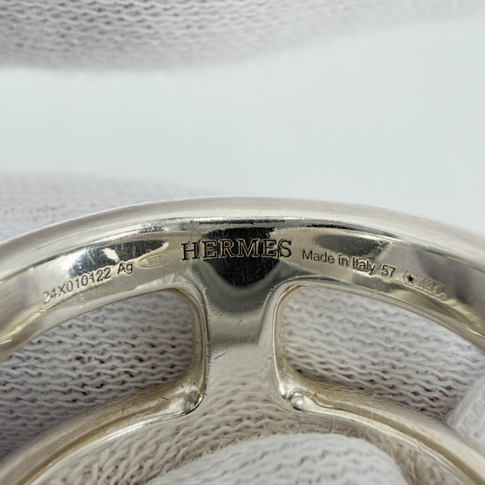 HERMES エルメス 指輪 オスモズGM リング アクセサリー ジュエリー 57サイズ シルバー925 約16号 レディース 約13.3g【中古品】