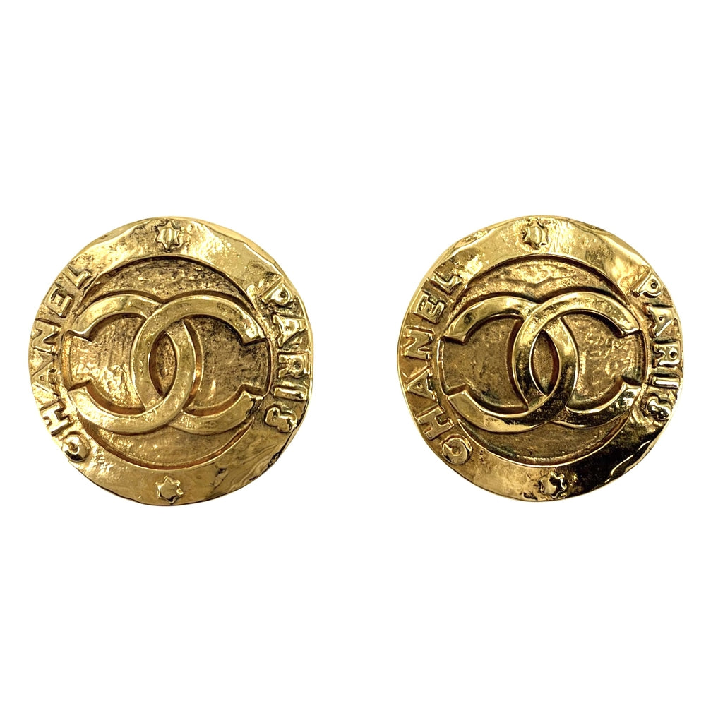 CHANEL シャネル イヤリング ココマーク ヴィンテージ アクセサリー GP 28 ゴールド レディース 約23.8g 1993年【中古品】
