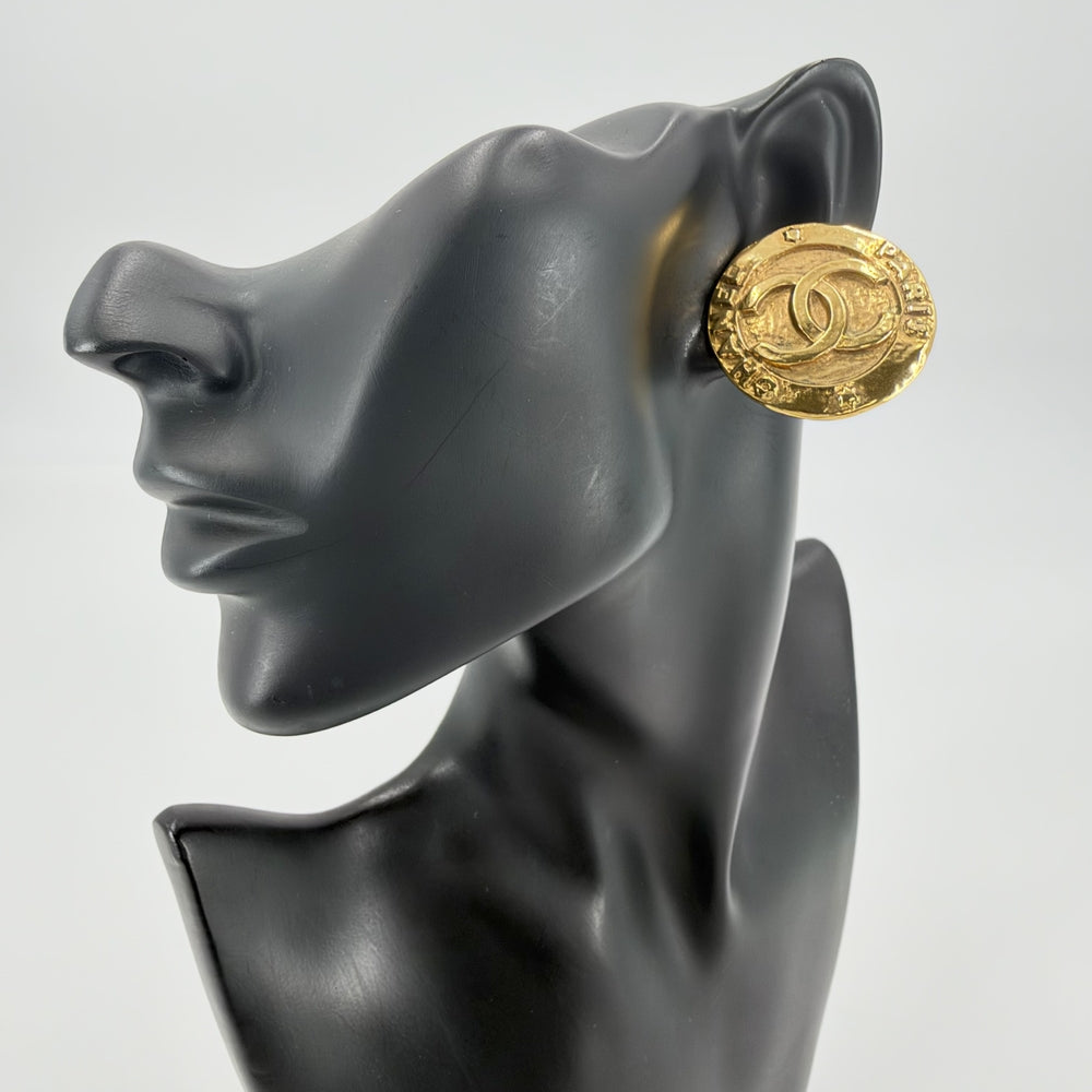 CHANEL シャネル イヤリング ココマーク ヴィンテージ アクセサリー GP 28 ゴールド レディース 約23.8g 1993年【中古品】