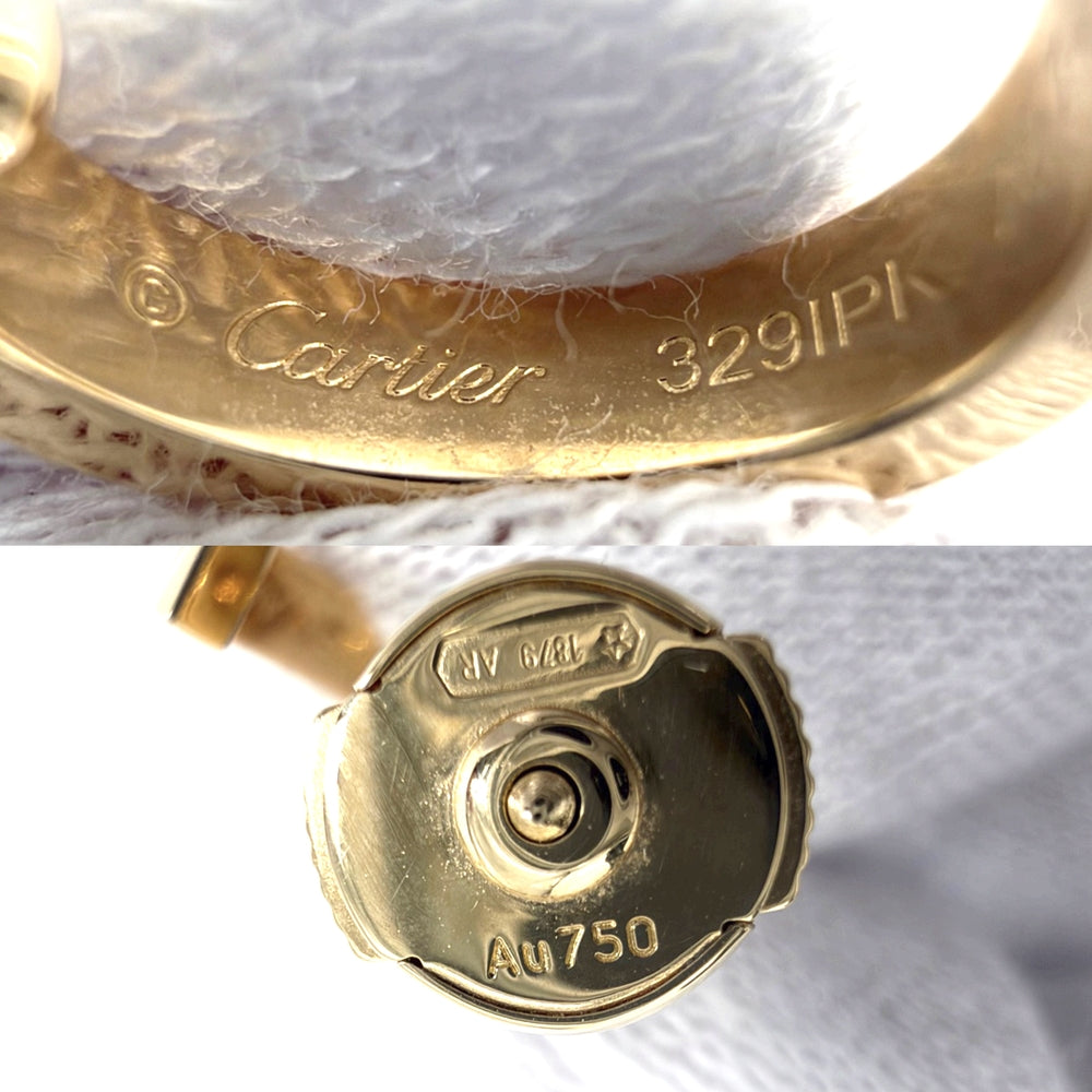 CARTIER カルティエ ピアス ミニラブ ビスモチーフ 18金 750 YG ジュエリー アクセサリー K18イエローゴールド レディース 約3.6g【中古品】