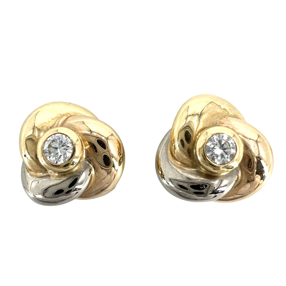 CARTIER カルティエ ピアス トリニティ ジュエリー アクセサリー 750 18金 K18イエローゴールド K18ホワイトゴールド K18ピンクゴールド ダイヤモンド レディース 約5.2g【中古品】
