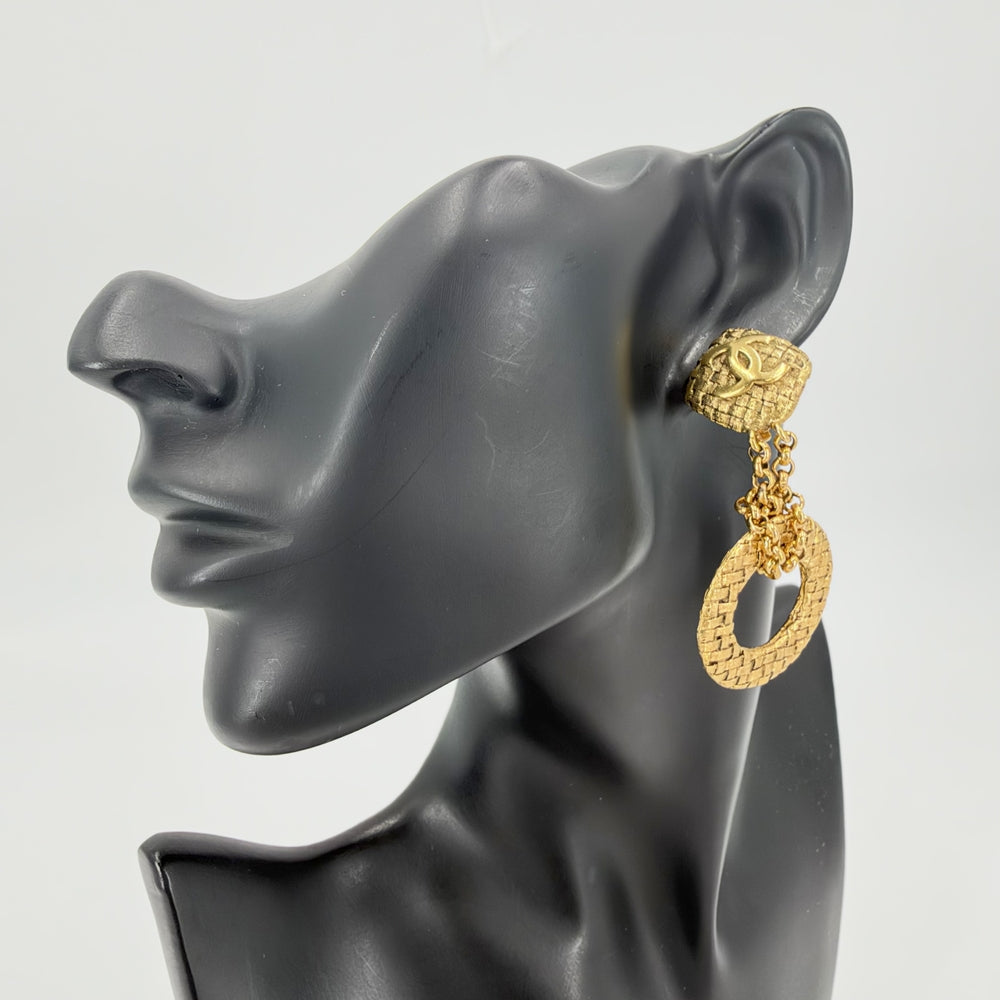 CHANEL シャネル イヤリング ココマーク アクセサリー ヴィンテージ GP 29 レディース 約29g 1994年【中古品】