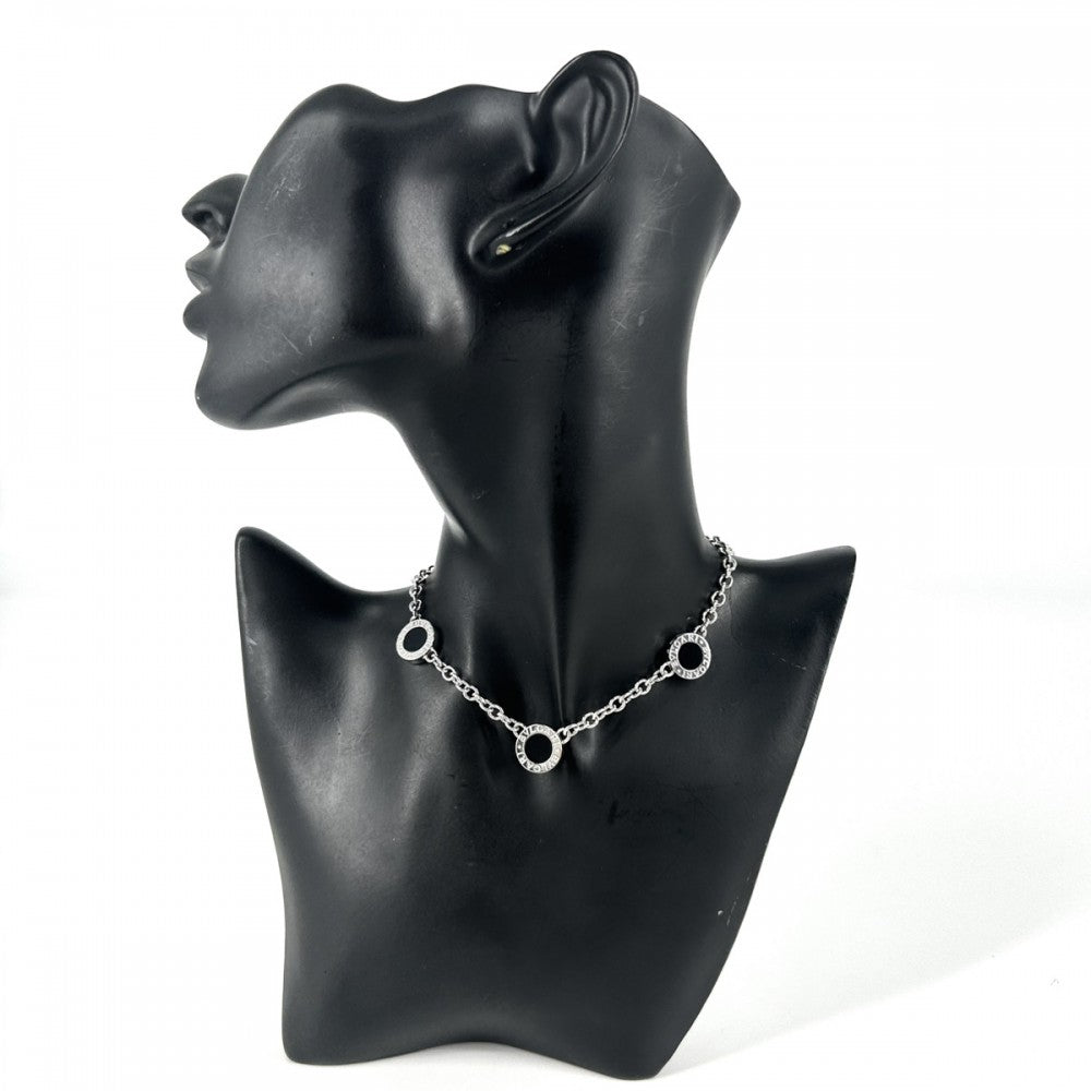 BVLGARI ブルガリ ネックレス ブルガリブルガリ リバーシブル パヴェダイヤ アクセサリー 18金WG 750 ジュエリー K18ホワイトゴールド ダイヤモンド レディース 約31.7g【中古品】