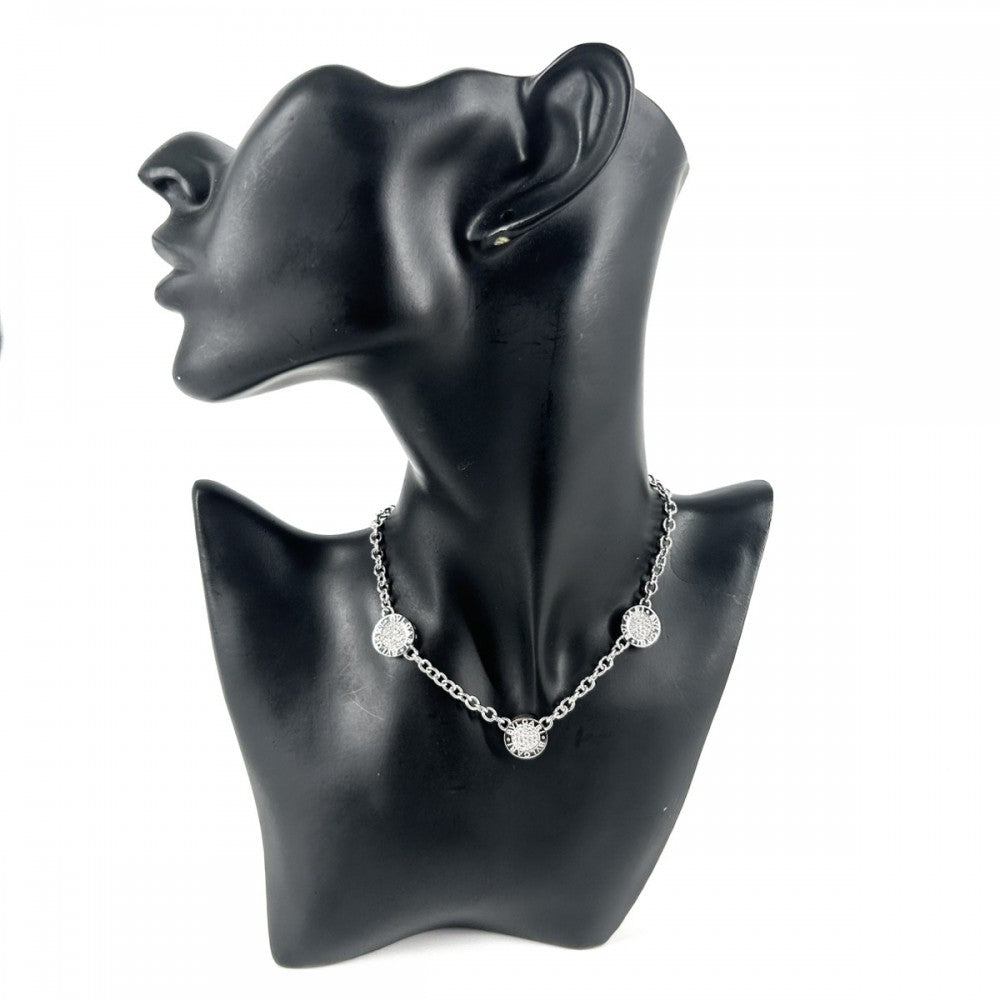 BVLGARI ブルガリ ネックレス ブルガリブルガリ リバーシブル パヴェダイヤ アクセサリー 18金WG 750 ジュエリー K18ホワイトゴールド ダイヤモンド レディース 約31.7g【中古品】