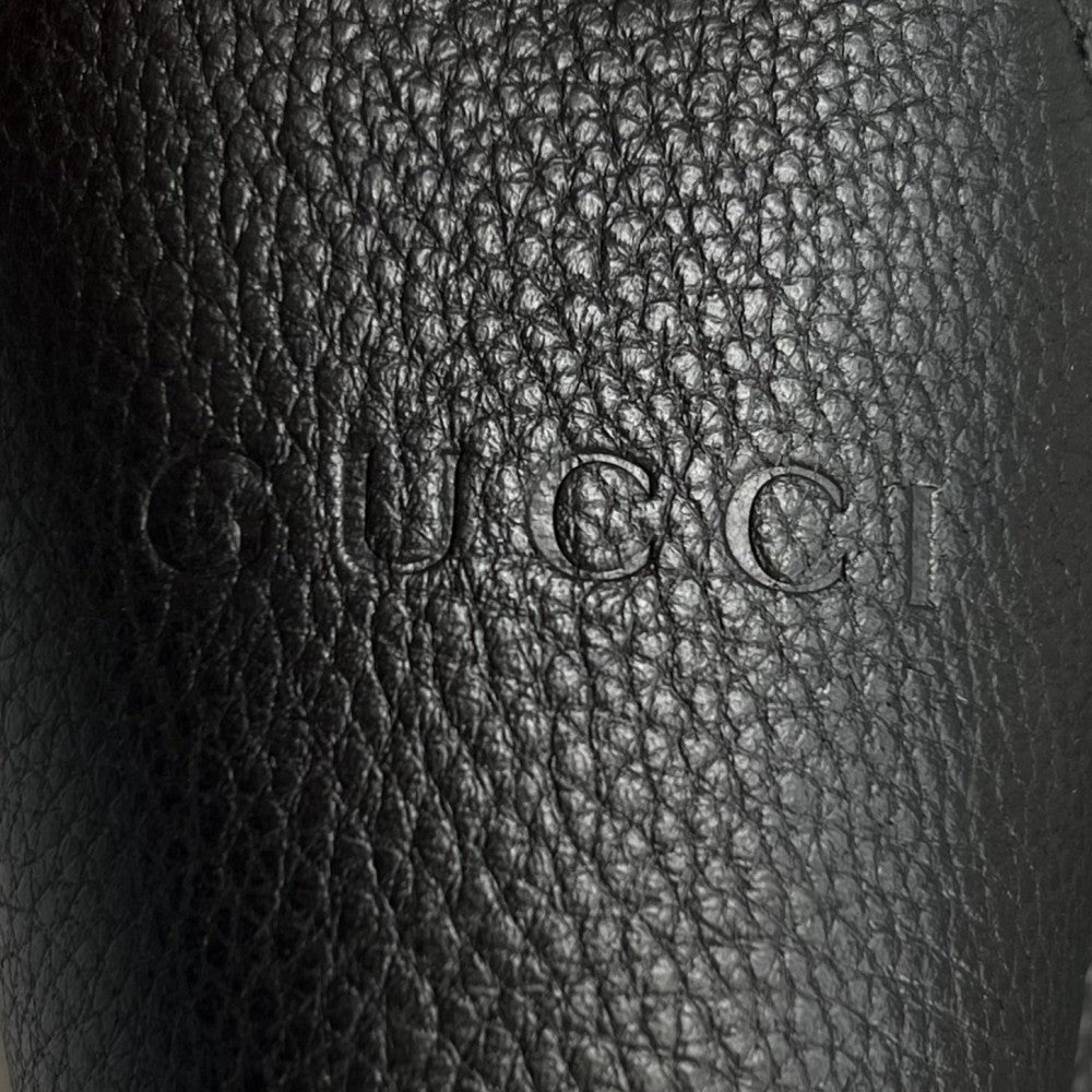 【開店SALE】 GUCCI グッチ ハンドバッグ グッチB ミディアム 820167 レザー ブラック 黒 ゴールド金具 レディース【中古品】