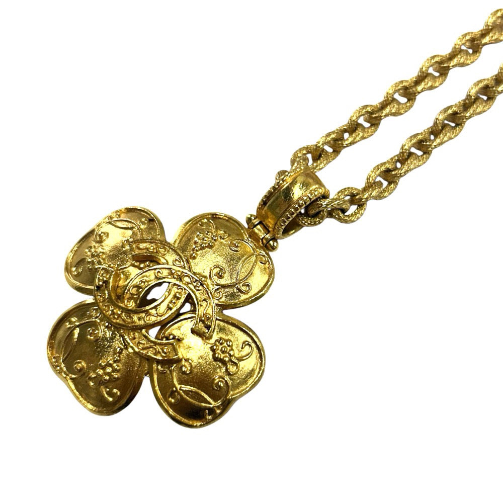 【開店SALE】 CHANEL シャネル ネックレス ココマーク ヴィンテージ アクセサリー トリプルココ ロングネックレス GP 96A ゴールド レディース 約89.7g 1996年【中古品】